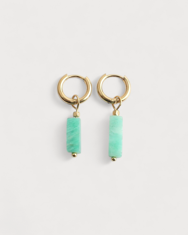 Dora - Earrings - Natural Stone - Stainless Steel