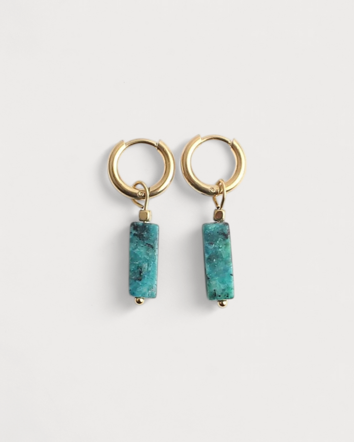 Dora - Earrings - Natural Stone - Stainless Steel