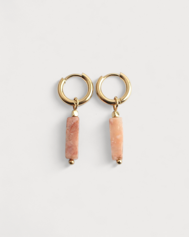 Dora - Earrings - Natural Stone - Stainless Steel