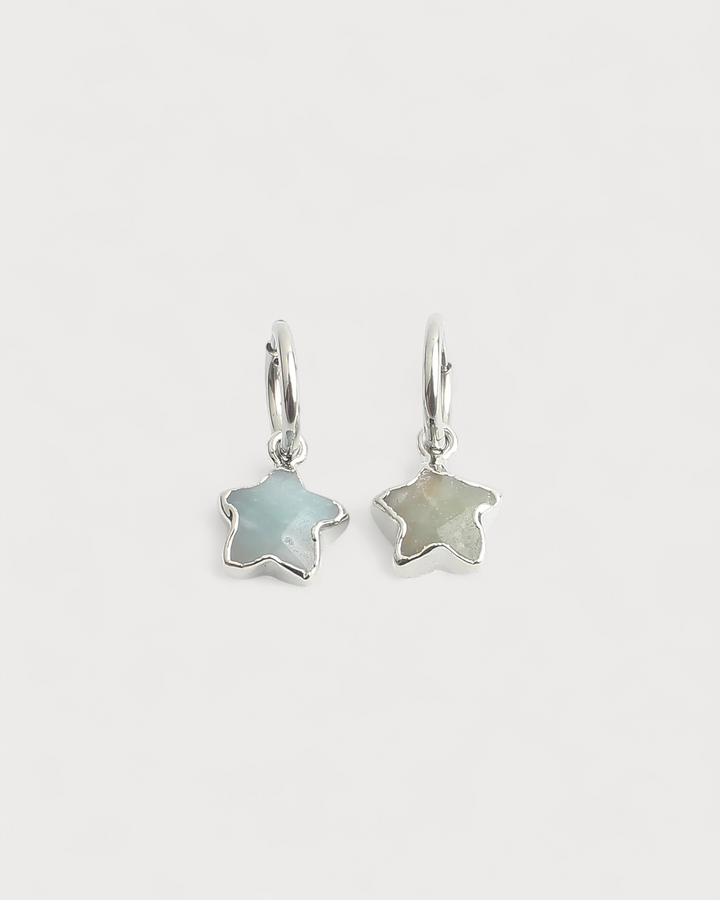 Starry - Earrings - Natural Stone - Stainless Steel