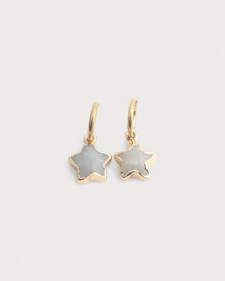 Starry - Earrings - Natural Stone - Stainless Steel