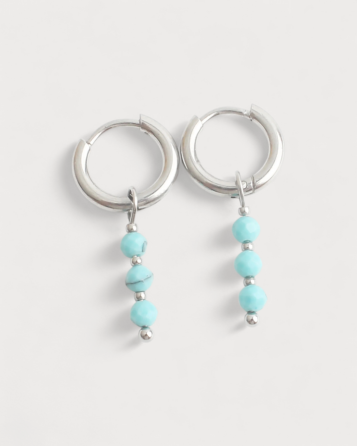 Mon Cheri - Earrings - Natural Stone - Stainless Steel