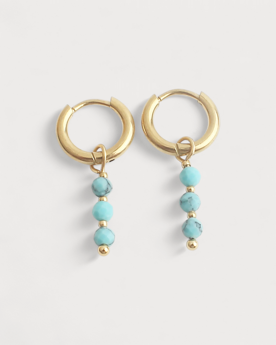 Mon Cheri - Earrings - Natural Stone - Stainless Steel