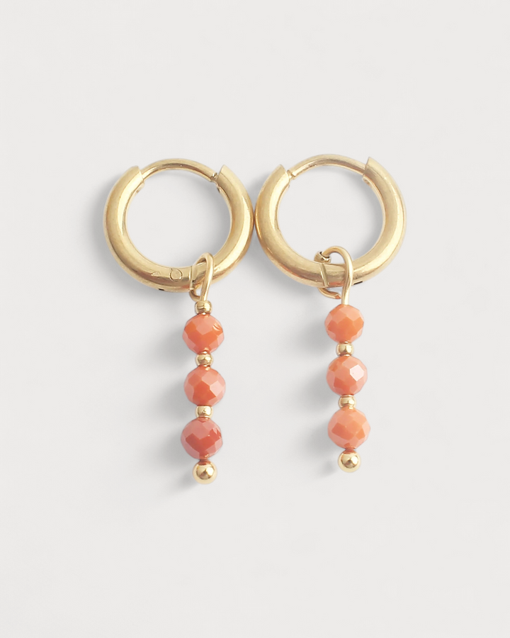 Mon Cheri - Earrings - Natural Stone - Stainless Steel