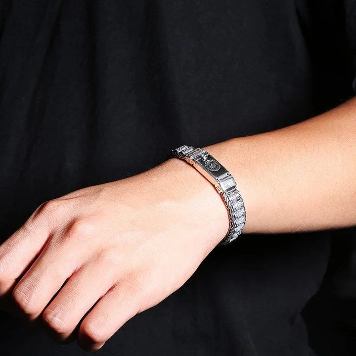 Silver Rotating Drum Hand Bracelet