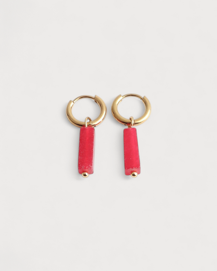 Dora - Earrings - Natural Stone - Stainless Steel