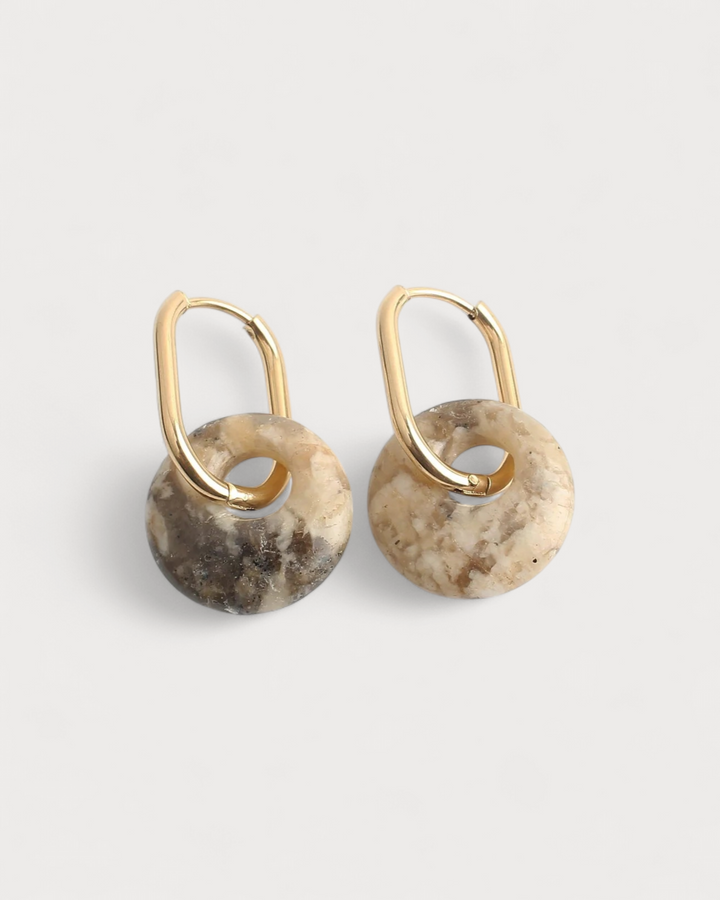 Tirza - Earrings - Natural Stone - Stainless Steel
