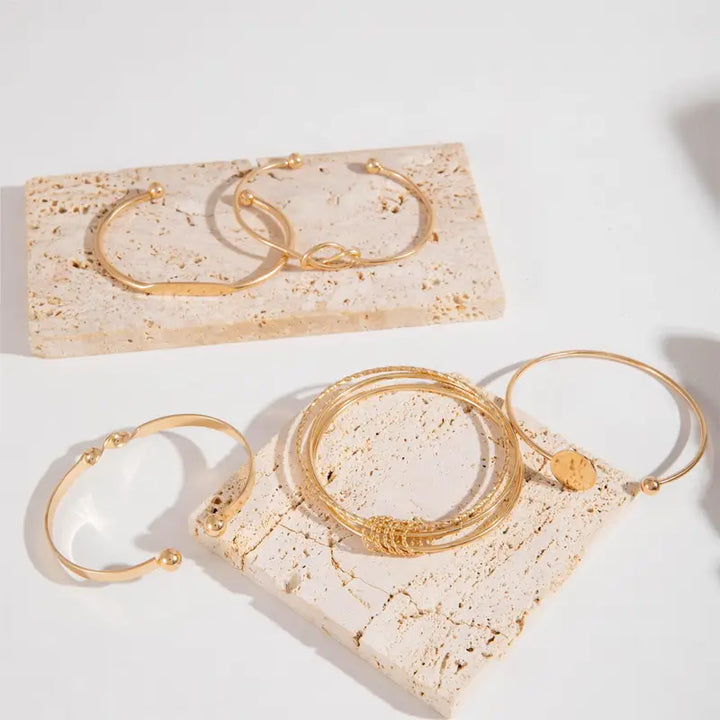 Elegant Tied Bracelet Set | Gold