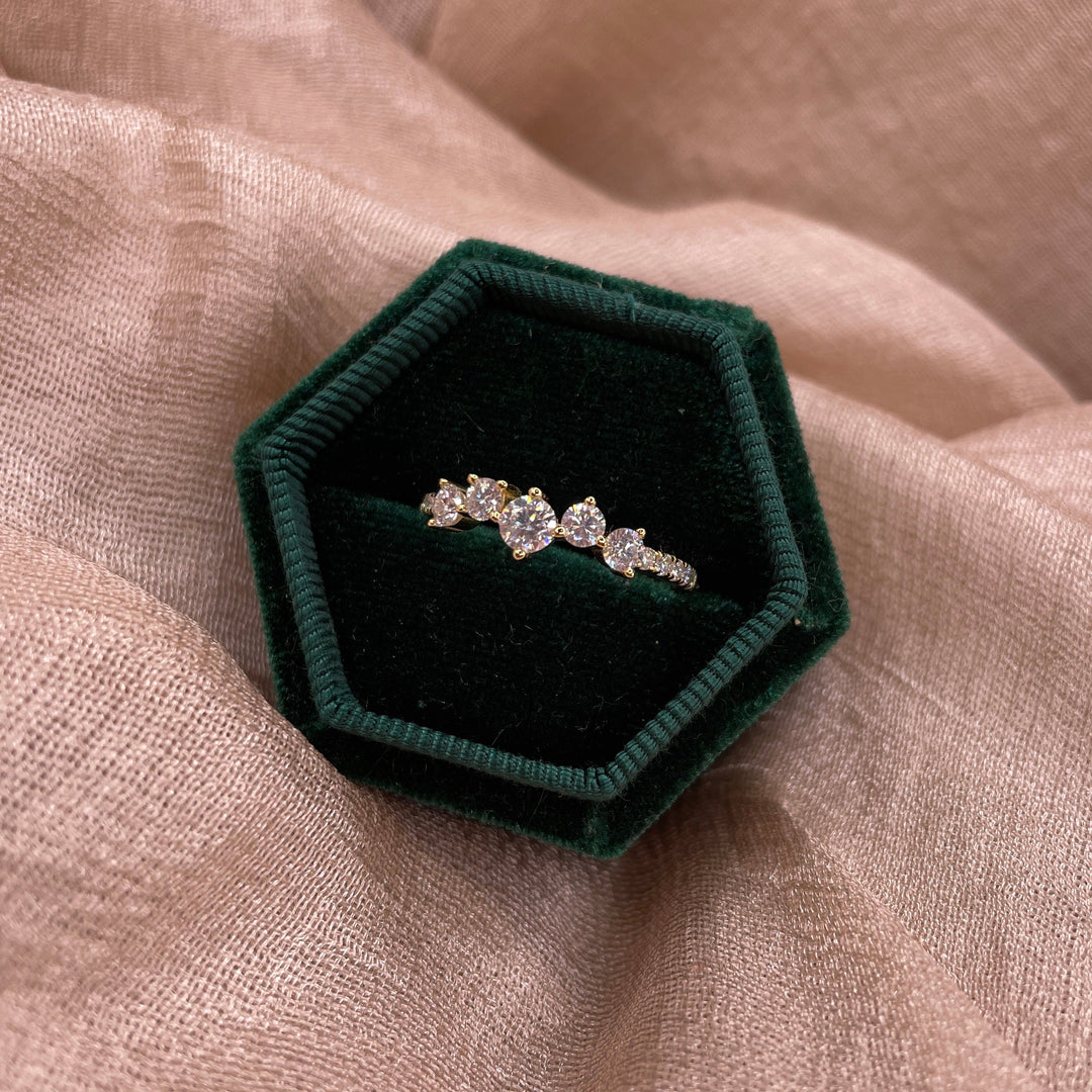 Cluster Moissanite 925 Sterling Silver Ring | VVS1  D Color