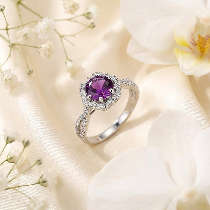 Royal Purple Blossom Ring