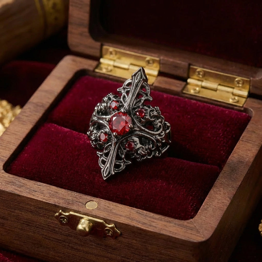 Midnight Thorn Gothic Ring