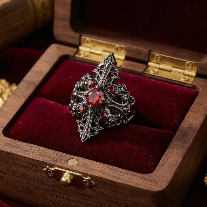 Midnight Thorn Gothic Ring