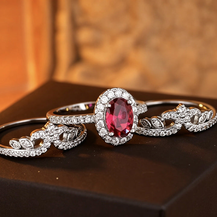 Crimson Royale Halo Ring