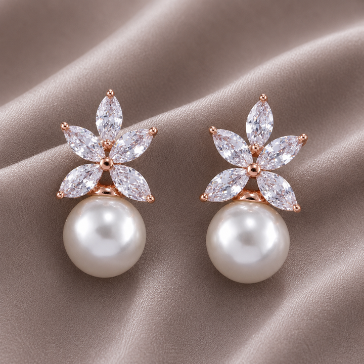 Cassia | Pearl Petal Earrings