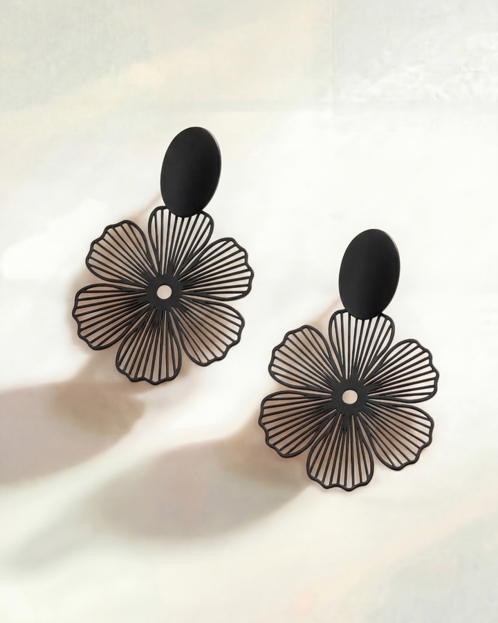 Clip Flower Earrings