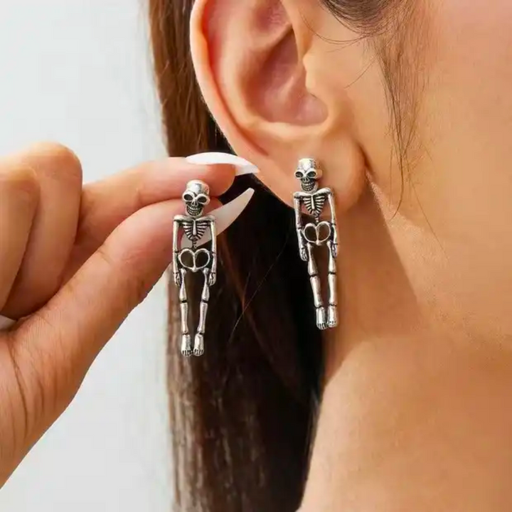 DANGLING SKELETON EARRINGS (PAIR) (BLACKLIST)