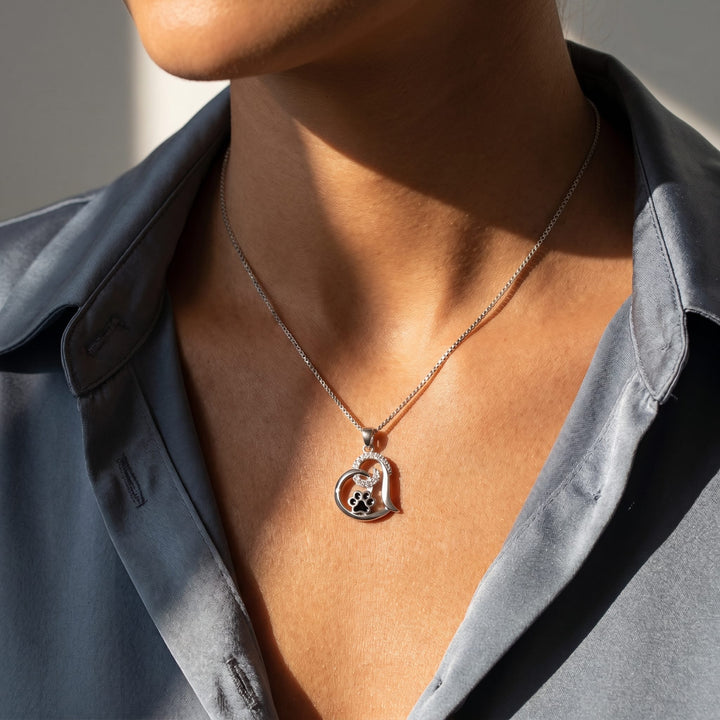 Little Paw Heart Necklace