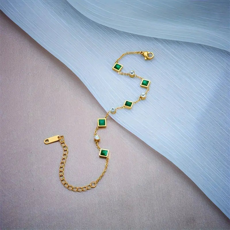 Alwine | Bracelet | Emerald