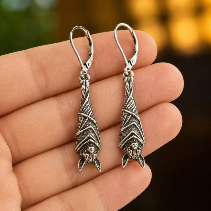 HANGING BAT EARRINGS (PAIR)
