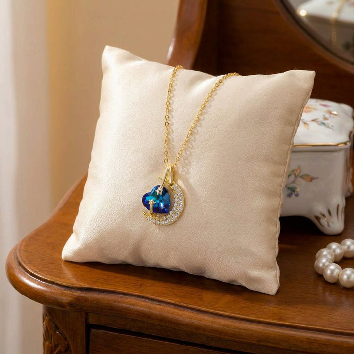 Celestial Sapphire Heart Necklace