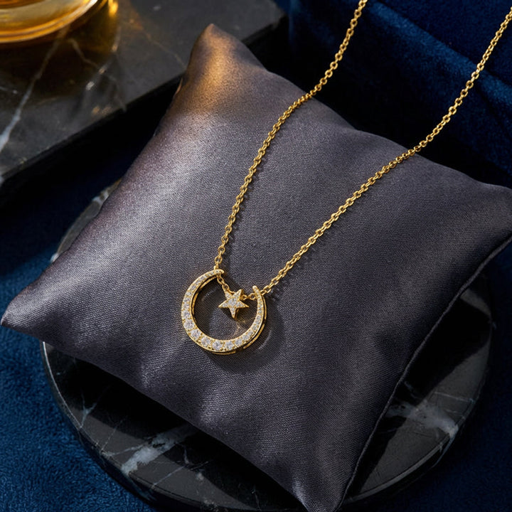 Golden Moonlight Star Necklace