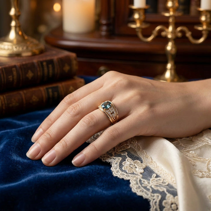 Midnight Sapphire Royale Ring