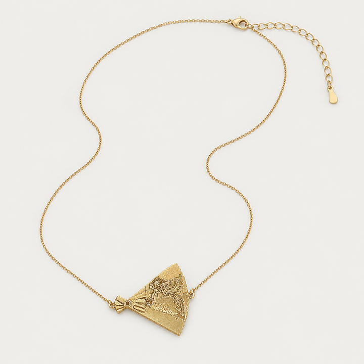CHINESE FAN NECKLACE