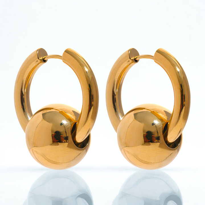 GOLD BALL EARRINGS (PAIR)