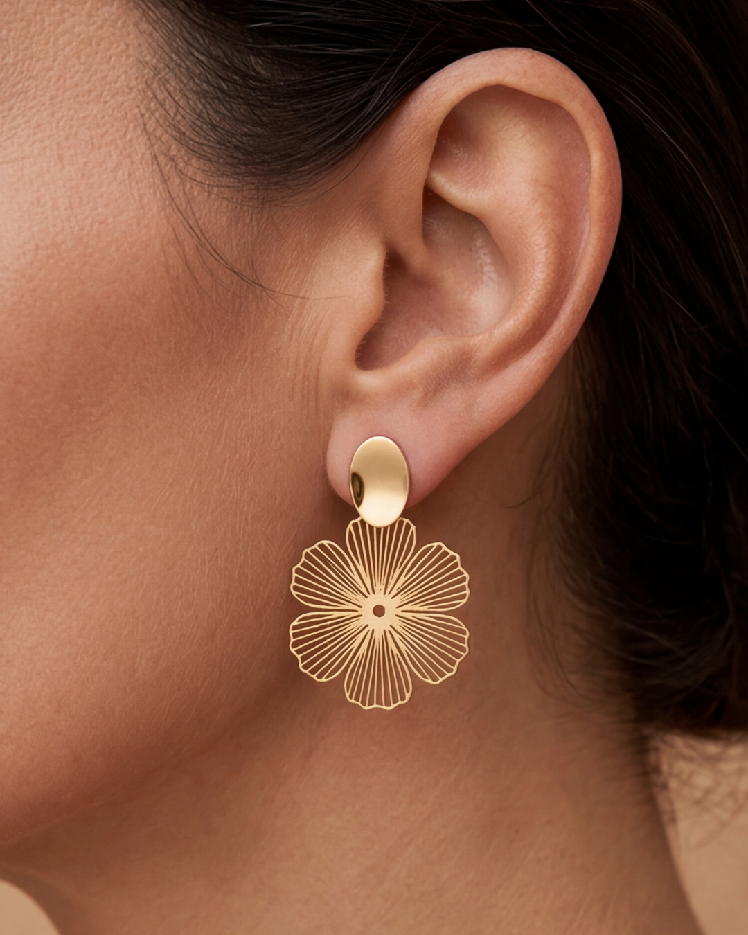 Clip Flower Earrings