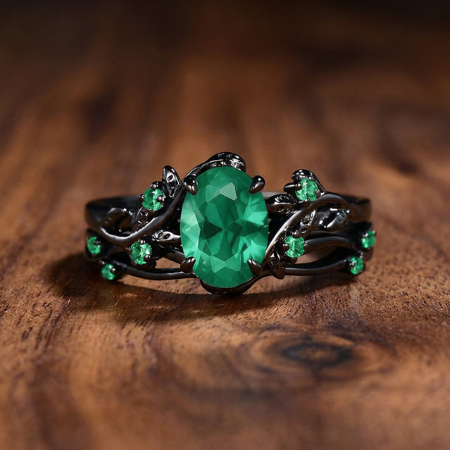 Enchanted Vine Crystal Ring