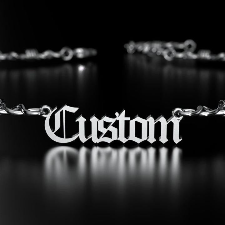 Barb Wire Personalized Necklace