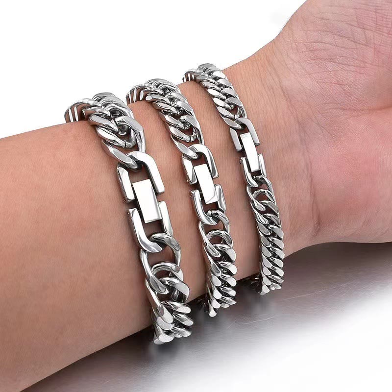 Thick Chain Dragon Weave Cuban Bracelet