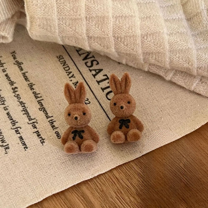 CUTE ANIMAL PLUSH EARRINGS (PAIR)