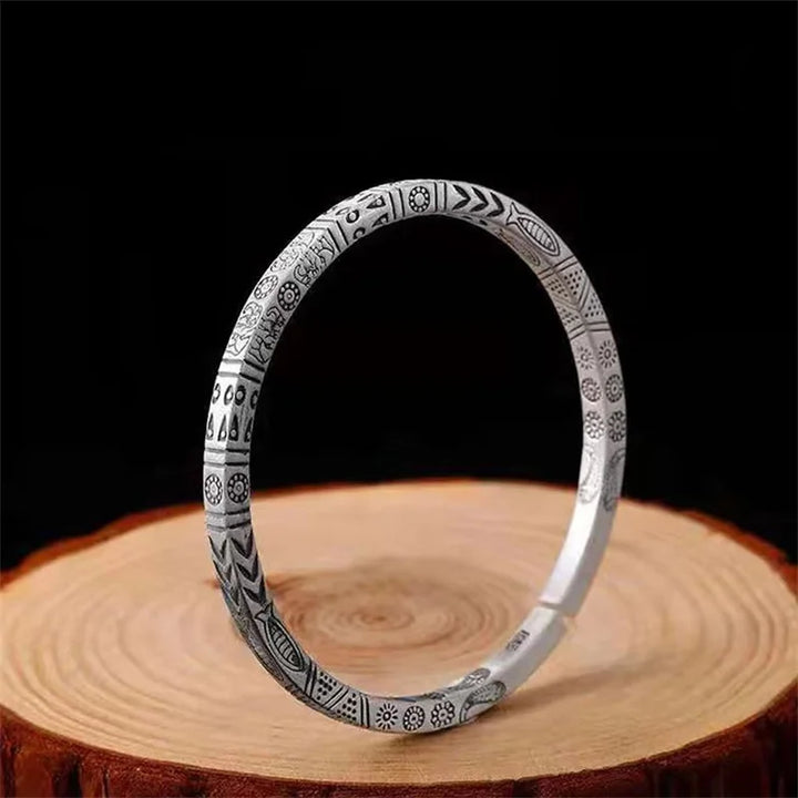 Silver Bracelet Vintage Solid Couple Hand Chain