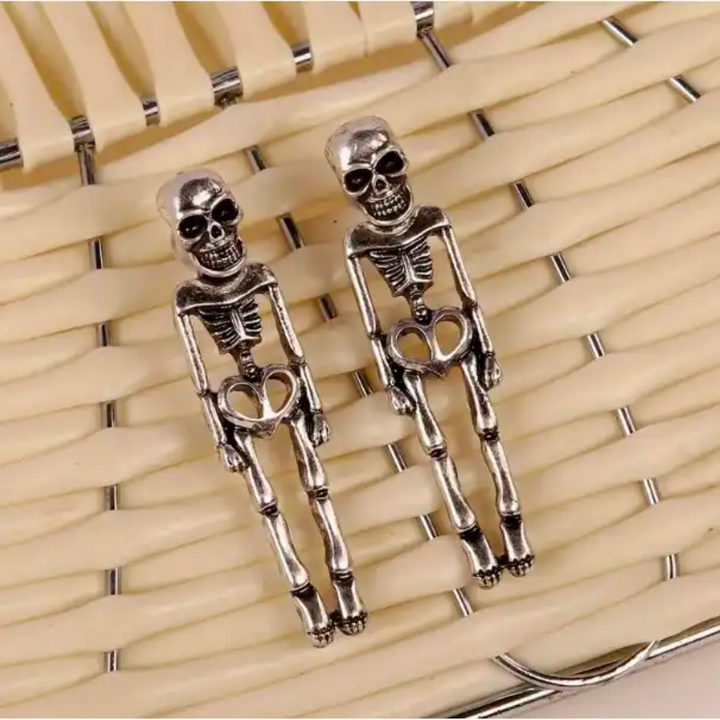 DANGLING SKELETON EARRINGS (PAIR) (BLACKLIST)