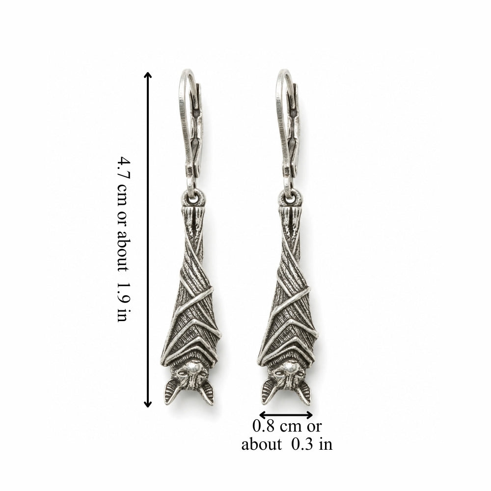 HANGING BAT EARRINGS (PAIR)