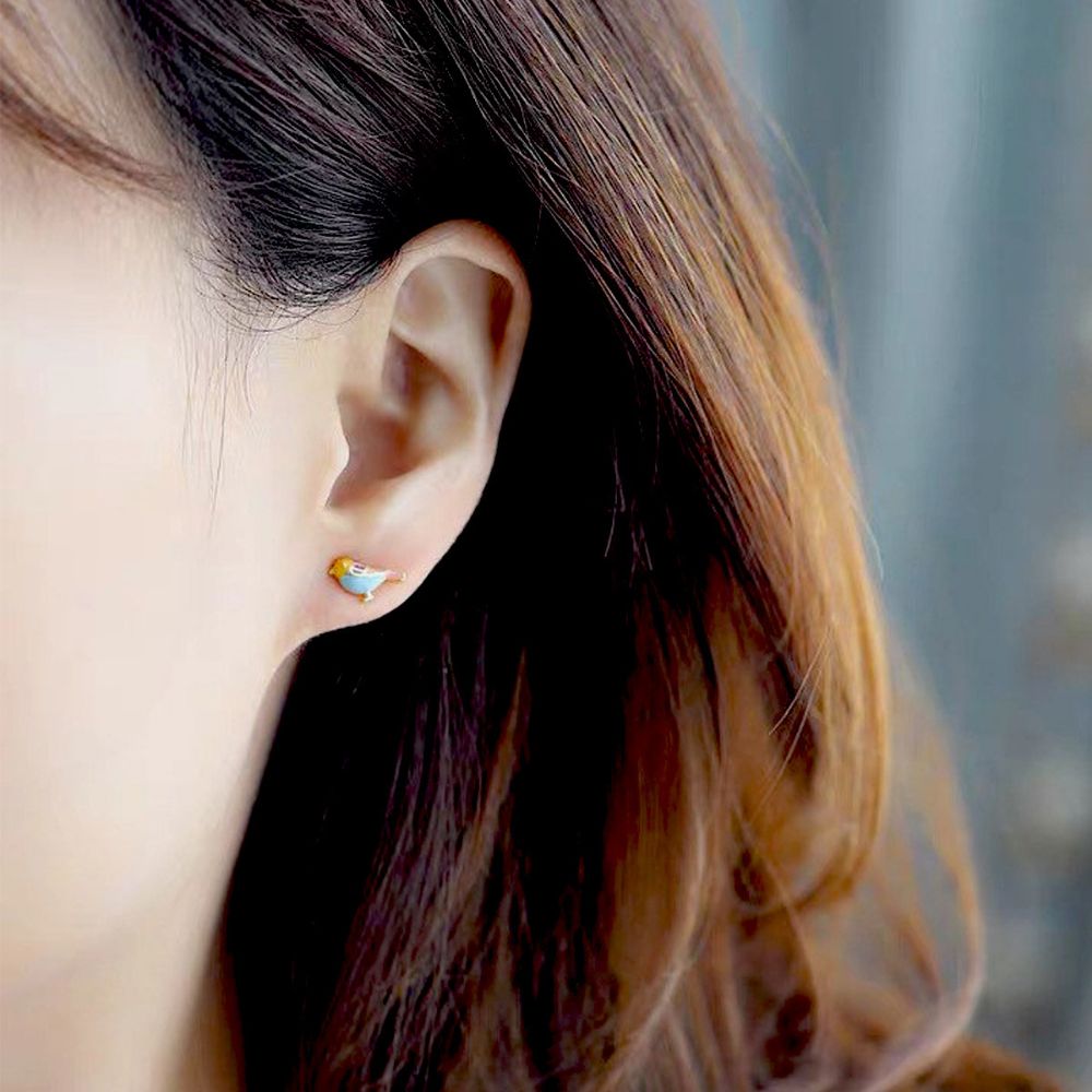 TINY BIRD EARRINGS (PAIR)