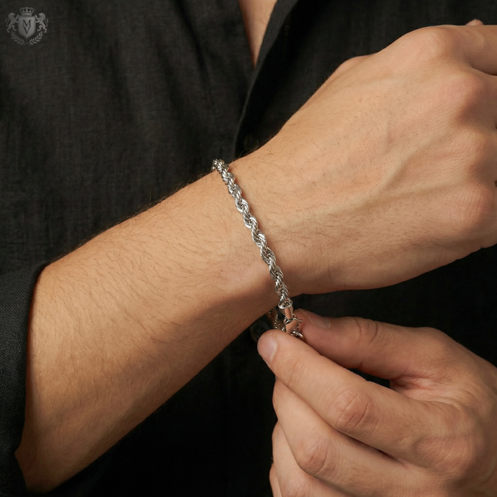 Rope Bracelet (Silver) 5mm