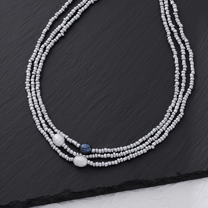 3-Piece Vintage Necklace with Pearls