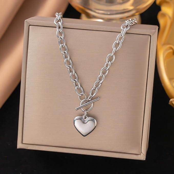 Sterling Silver Bubble Heart Necklace