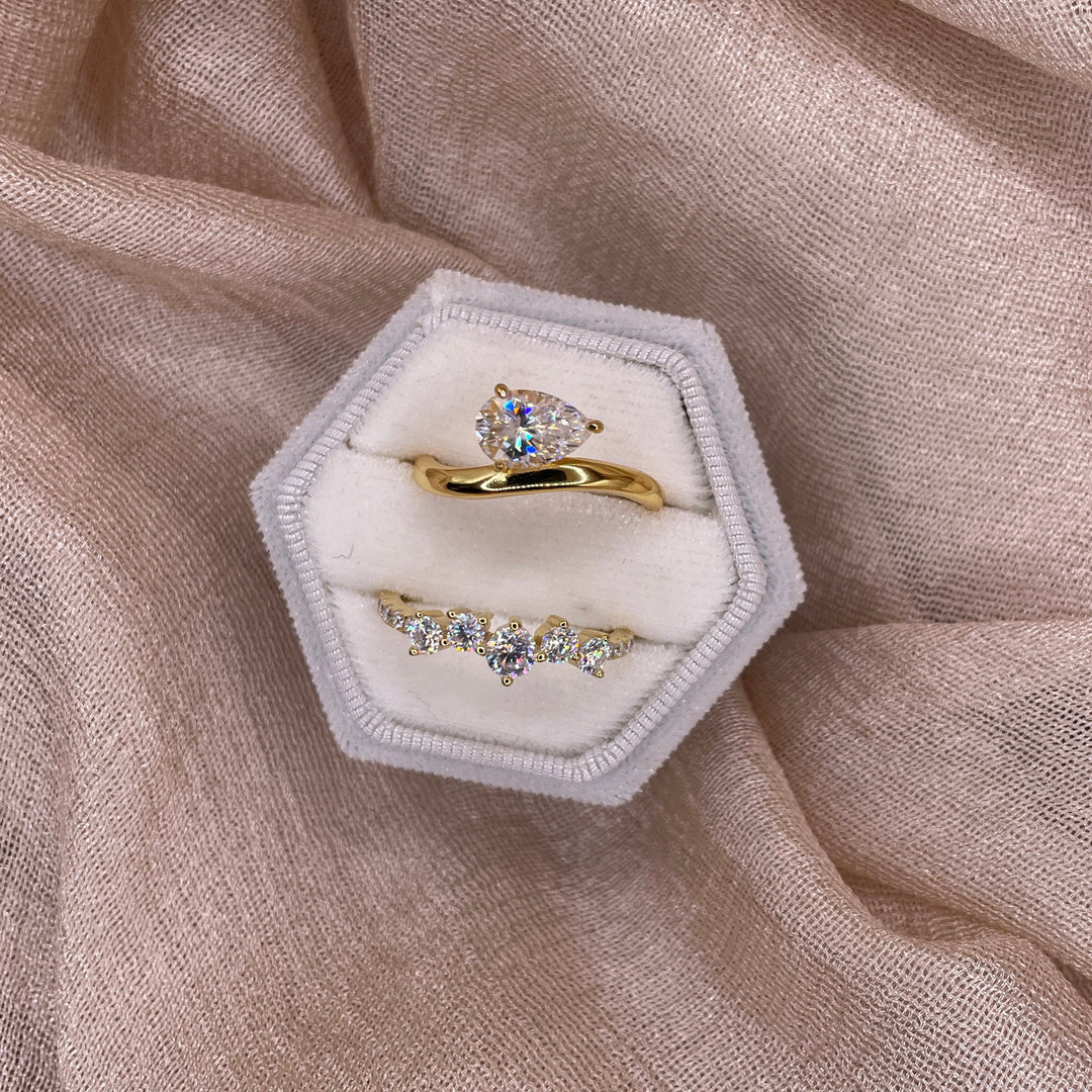 Cluster Moissanite 925 Sterling Silver Ring | VVS1  D Color