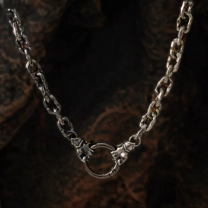 Handmade Viking Fist Silver Cable Bracelet / Necklace