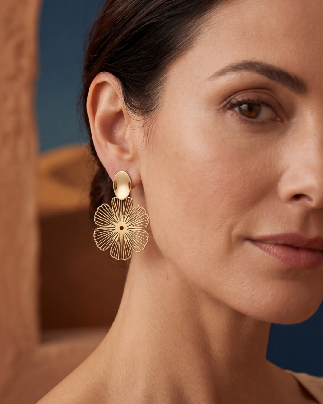 Clip Flower Earrings