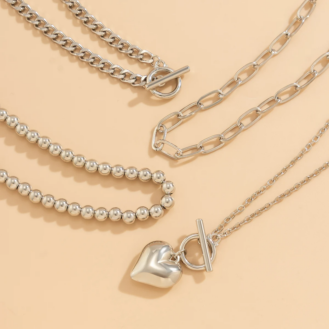 The Eternal Bonds Layered Heart Necklace