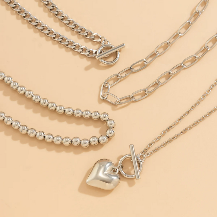 The Eternal Bonds Layered Heart Necklace