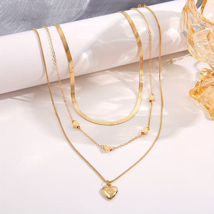 Timeless Triple-Layer Heart Necklace