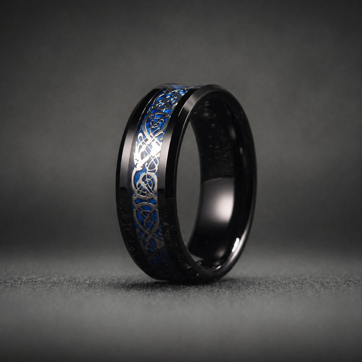 Dragon Ring - Black & Silver