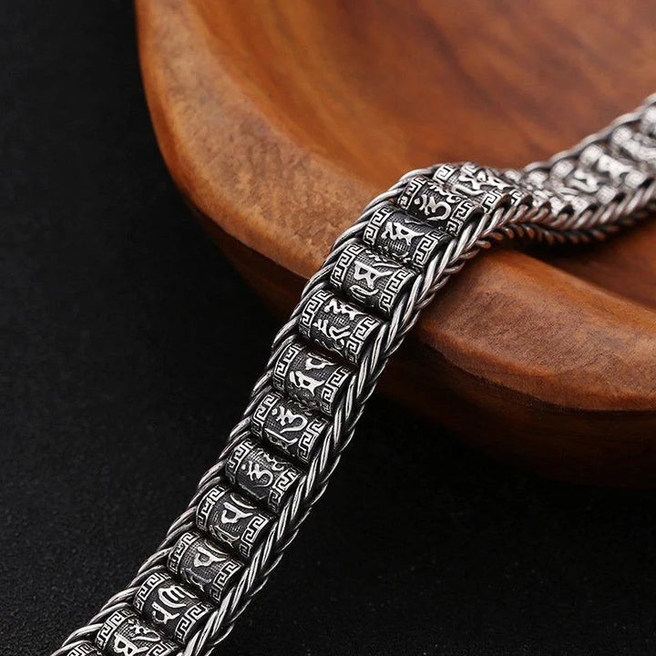 Silver Rotating Drum Hand Bracelet