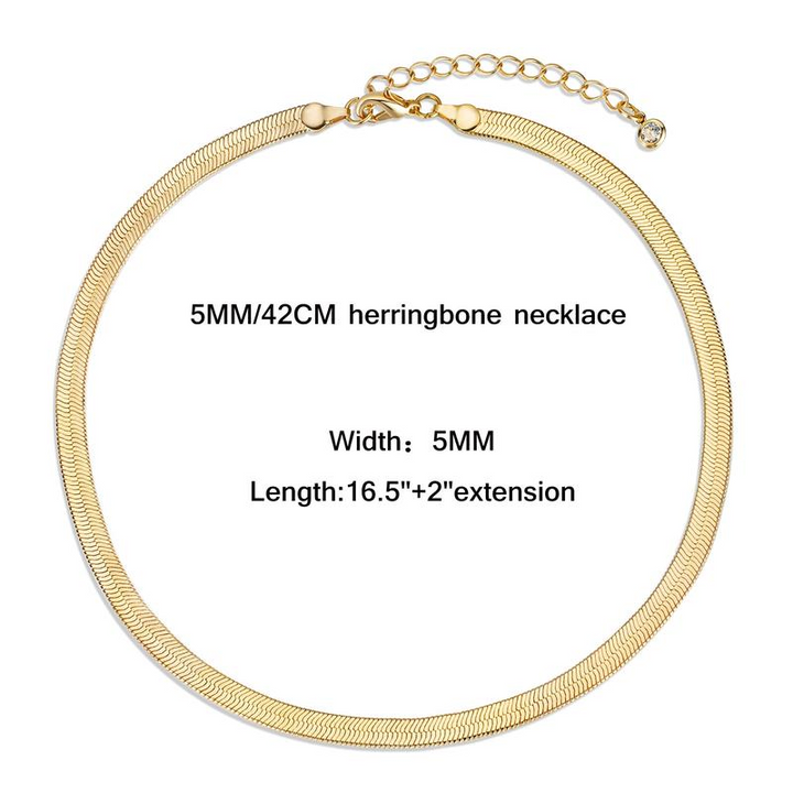 Dainty Herringbone Necklace
