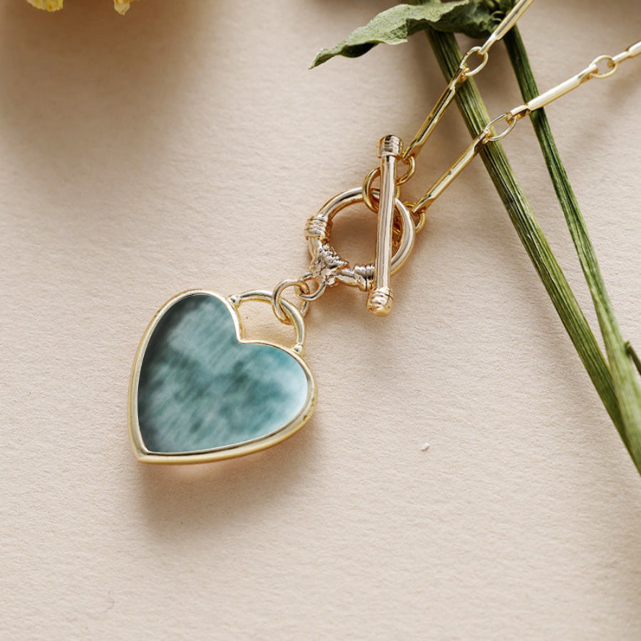 The Heritage Marbled Heart Necklace